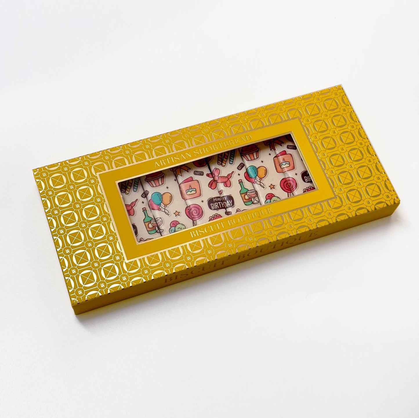 Jolly Good Birthday - Artisan Shortbread Biscuits (8pcs)