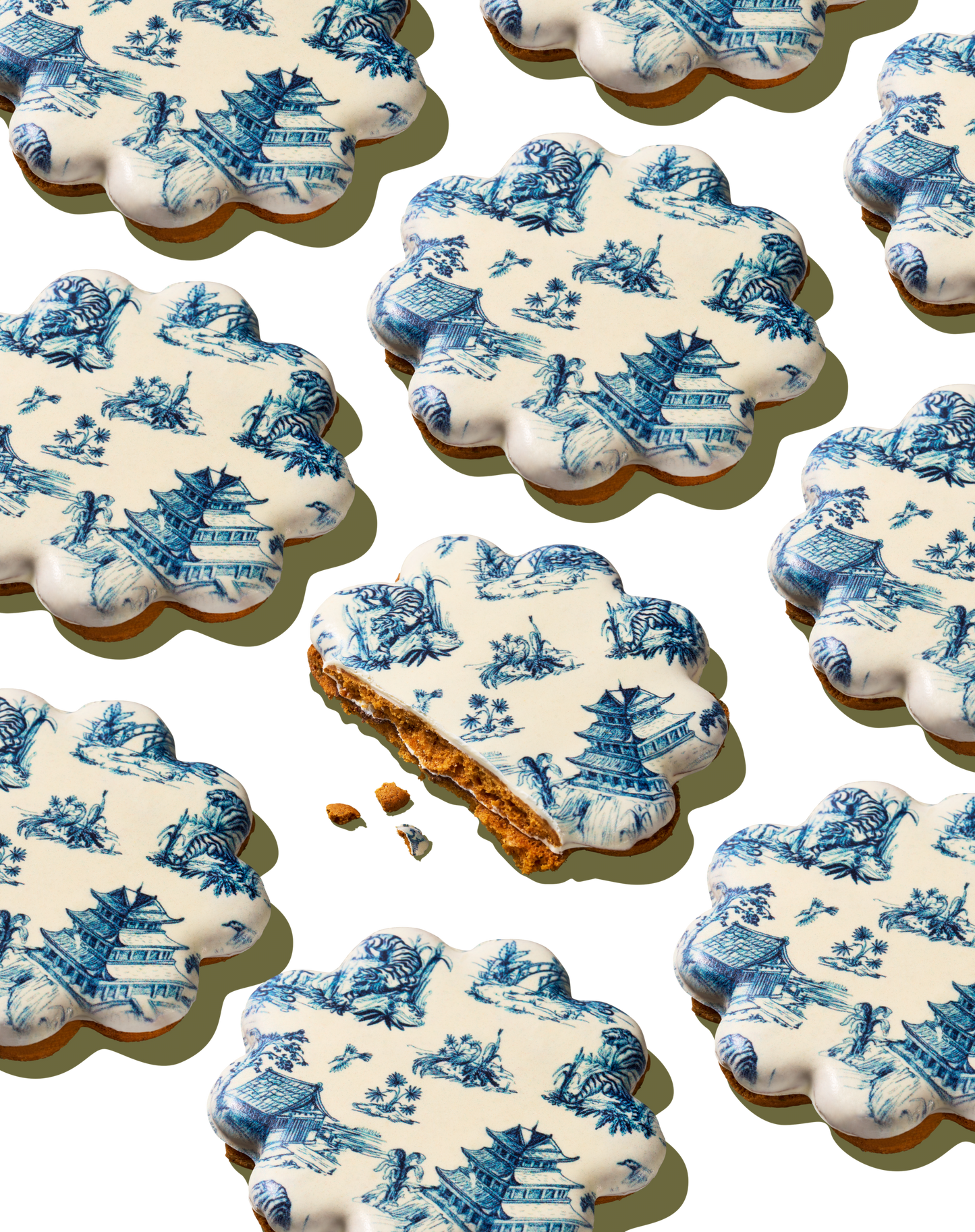 Blue China x6 - Speculoos Sandwich Biscuits with a twist