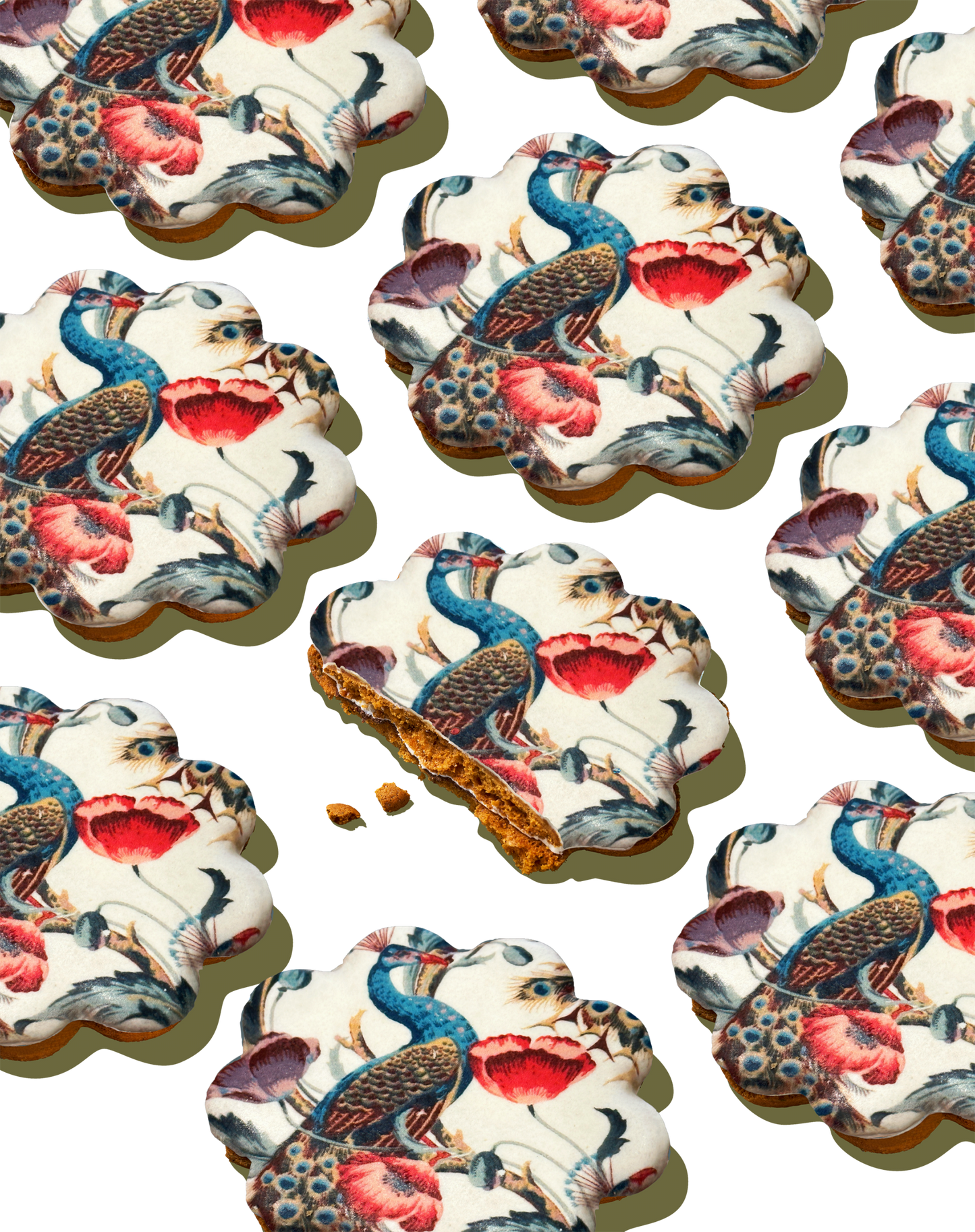 Majestic Peacock x6 - Speculoos Sandwich Biscuits with a twist