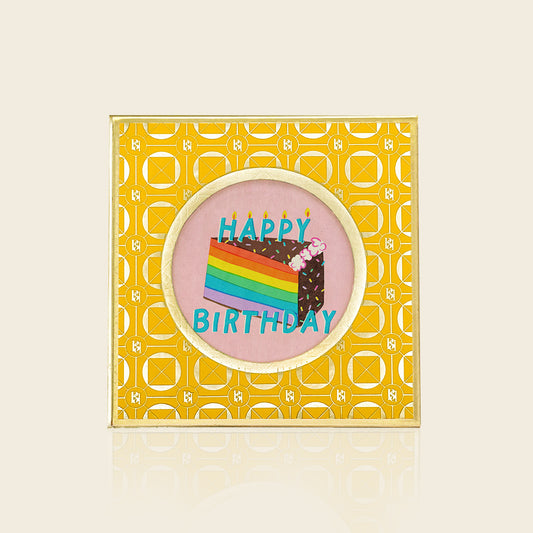 EBC10 - Rainbow Birthday Cake - Edible Greeting card