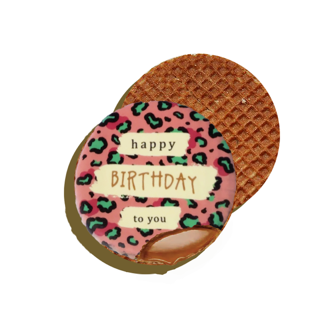 BW2 - Birthday Leopard  - Caramel Biscuits (8pcs)