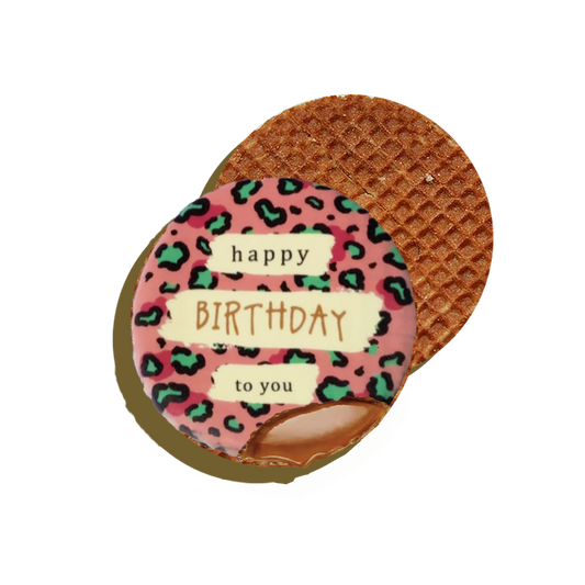 BW2 - Birthday Leopard  - Caramel Biscuits (8pcs)