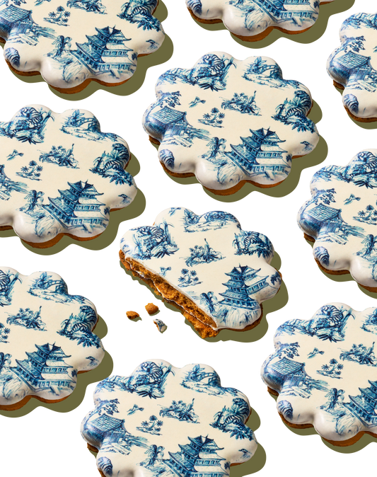 Blue China x6 - Speculoos Sandwich Biscuits with a twist