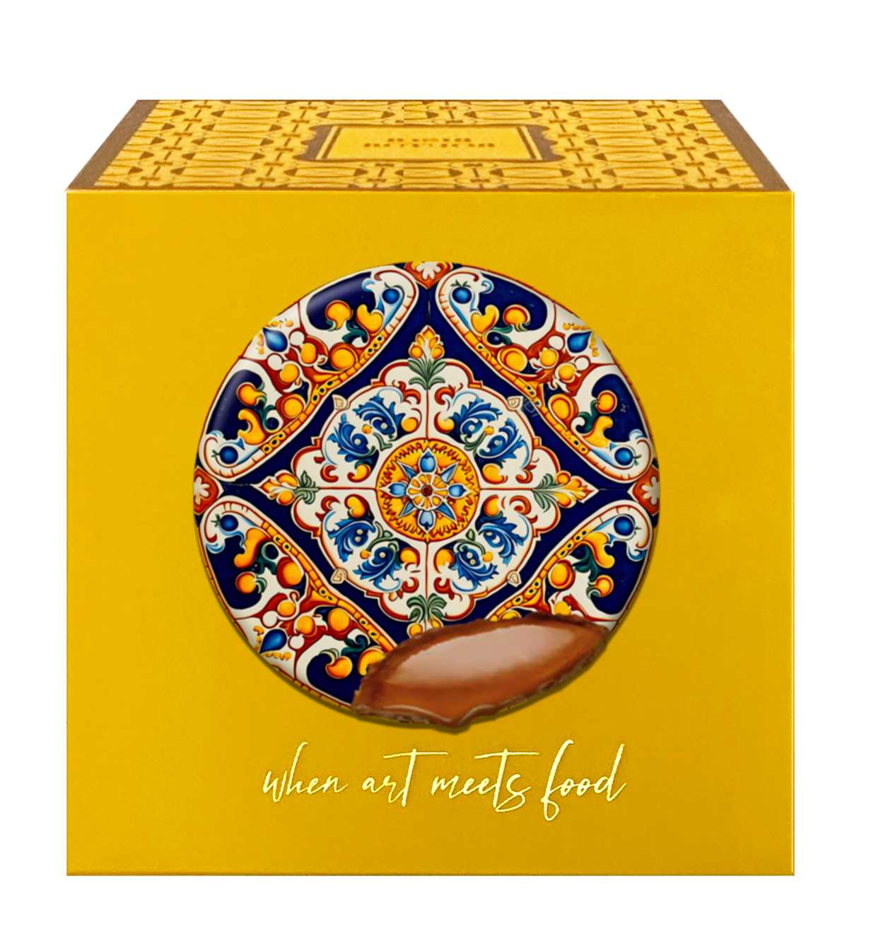 AT1W - Amalfi Tiles  - Caramel Biscuits (8pcs)