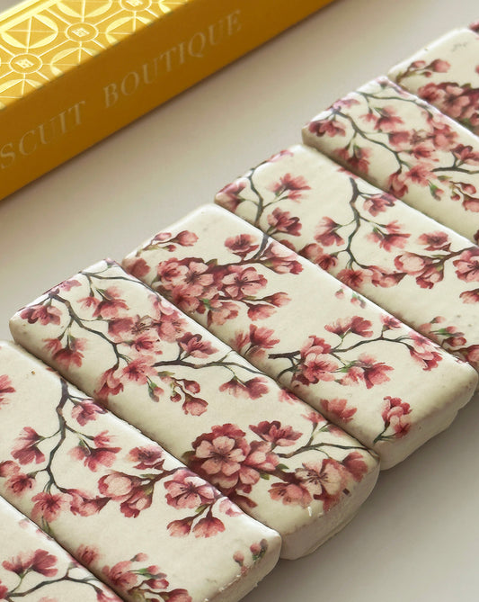 Cherry Blossom - Artisan Shortbread Biscuits (8pcs)